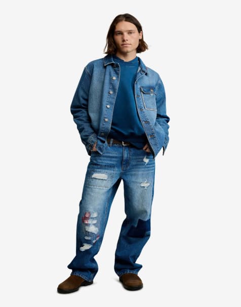 Desigual Patched jeans in blue