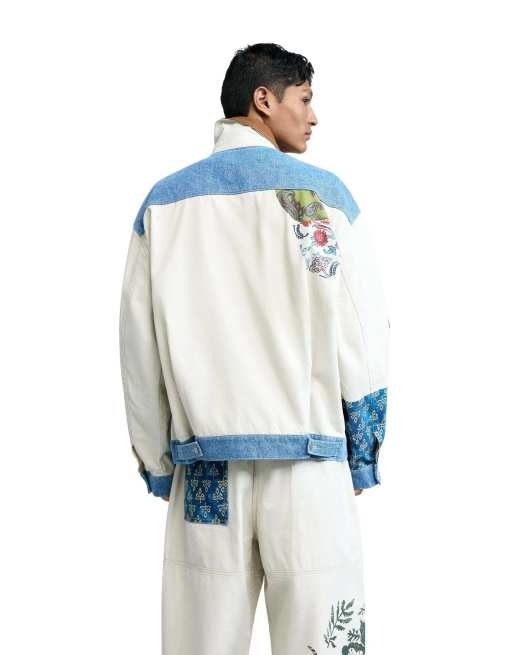 Desigual Patchwork coat in white, 2 of 4