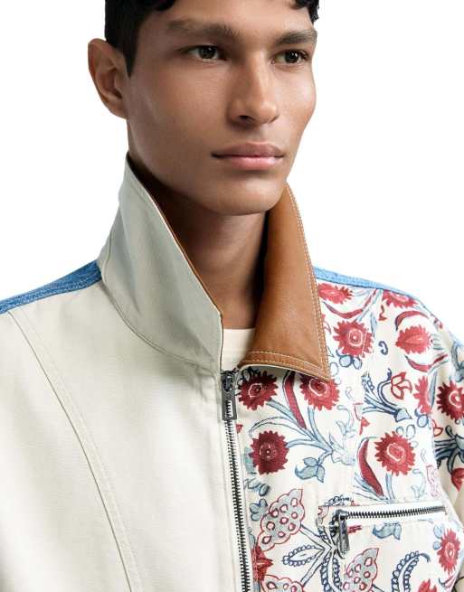 Desigual Patchwork coat in white, 3 of 4