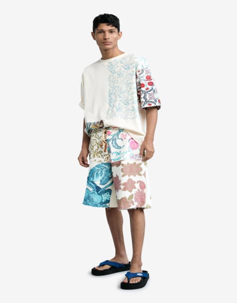 Desigual Patchwork t-shirt in white - CREAM - view 1