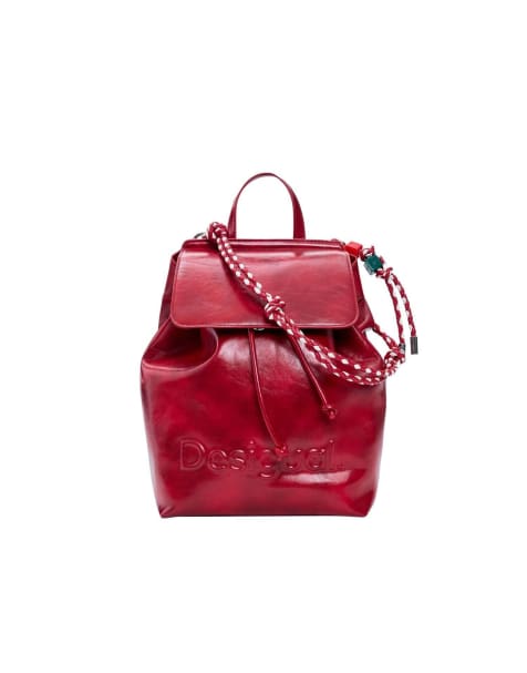 Desigual - Petit sac à dos à logo - Rouge - view 1