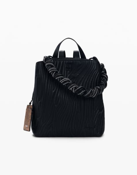 Desigual - Petit sac à dos avec motif en relief - Noir - view 1
