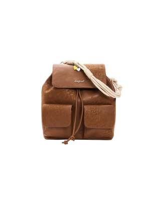 Desigual - Petit sac à dos brodé - Marron-Neutral