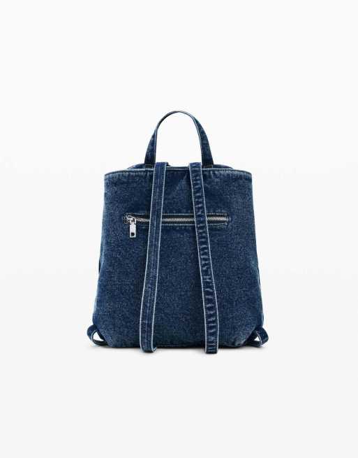 Desigual - Petit sac à dos en jean à fleurs - Bleu, 3 de 4