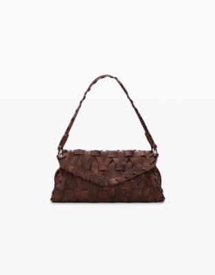 Petit sac tressé - Marron One Size