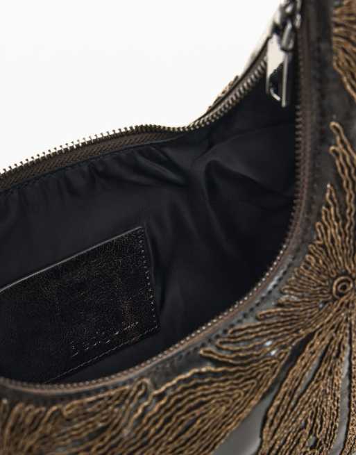 Desigual piccola borsa a spalla marrone, 3 di 3