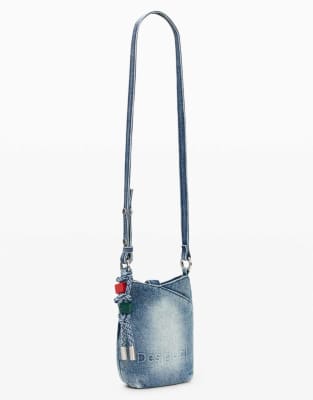 Desigual - Pochette pour téléphone portable à charms - Bleu