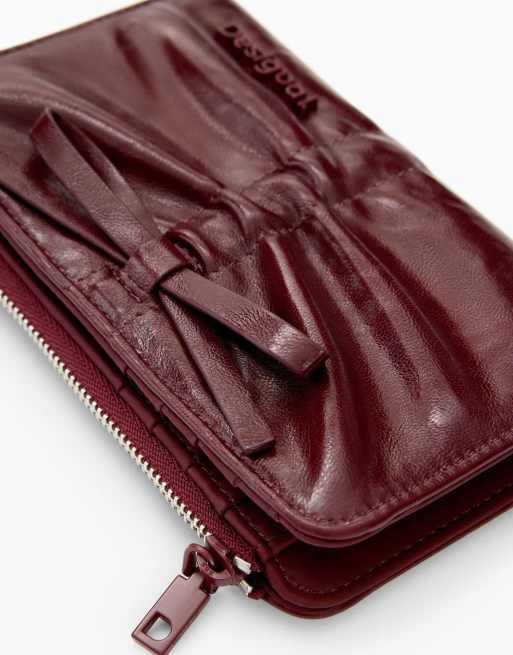 Desigual - Portafoglio rosso lucido con fiocco piccolo, 3 di 4