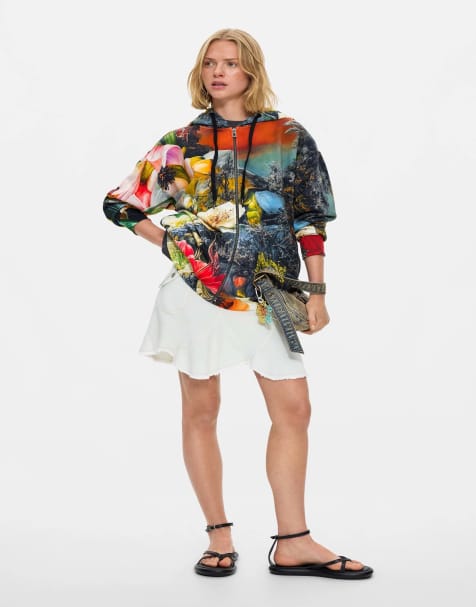 Desigual Printed 100% cotton sweatshirt in multicolored - MULTI - view 1