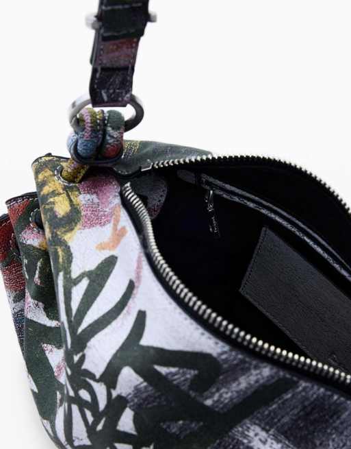 Desigual Printed arty bag in black, 3 of 4