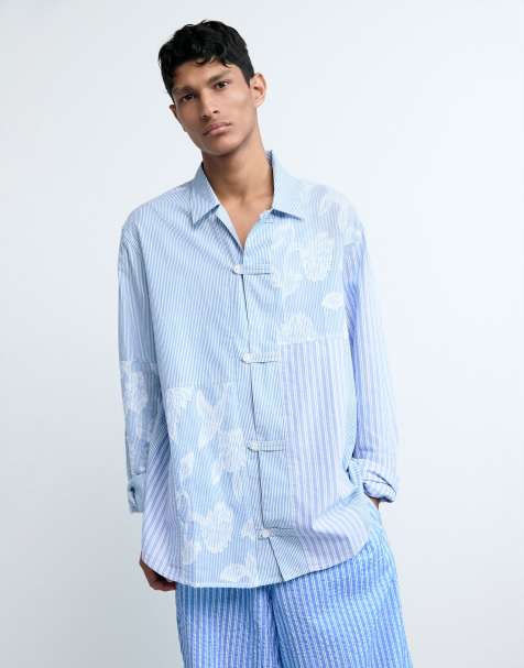 Desigual Printed floral shirt in blue - view 1
