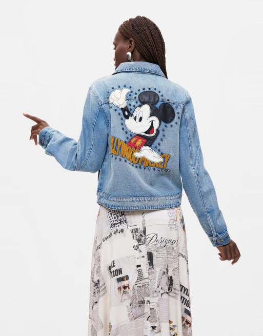 Desigual Printed mickey™ jacket in blue, 2 of 4