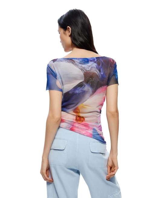 Desigual Printed short-sleeve t-shirt in multicolored, 2 of 4