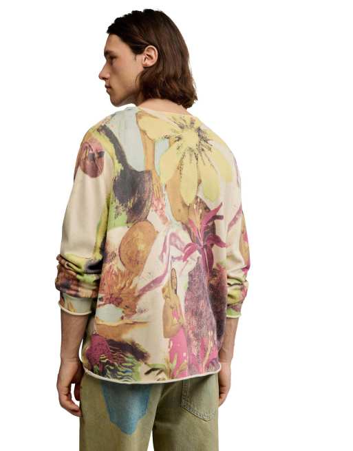Desigual pull imprimé Gaugin beige, 2 de 4