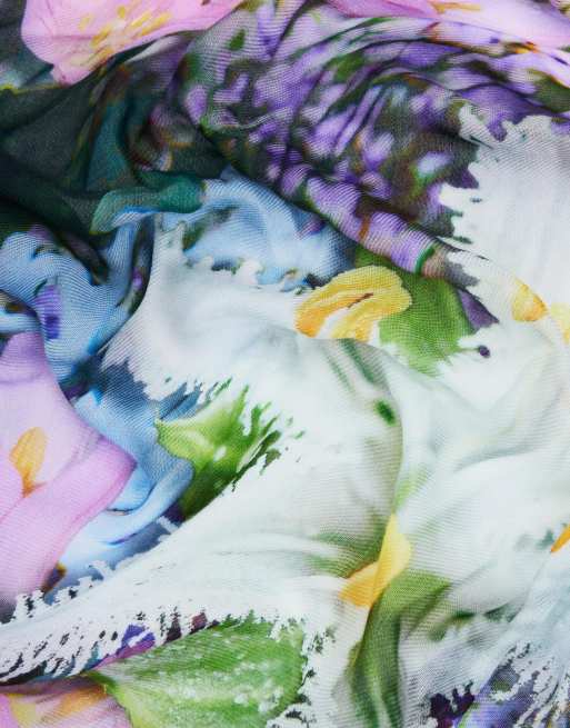 Desigual – Rechteckiges Dekotuch in Blau mit Gartenmotiv, 4 von 4