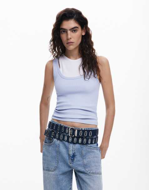 Desigual Reversible belt in blue - view 1