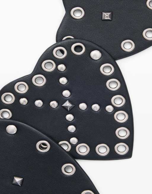 Desigual - Riem met hartjes en studs in zwart, 2 van 4