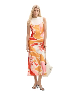 Desigual - Robe 2-en-1 à bretelles - Orange