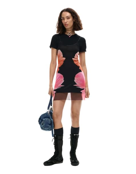 Desigual - Robe à imprimé floral - Noir - view 1