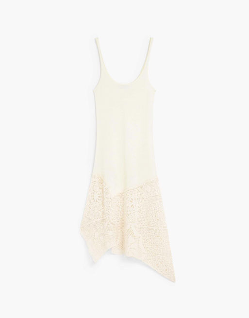 Desigual robe asymétrique en crochet blanche, 4 de 4