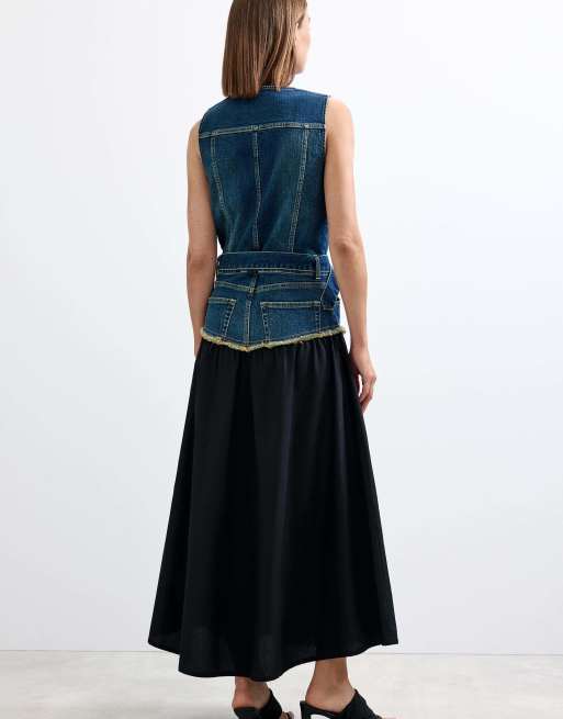 Desigual Robe en jean sans manches bleue, 2 de 4