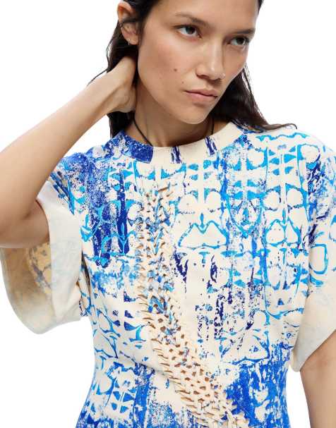Desigual robe en maille m. c. lacroix en bleu - view 1