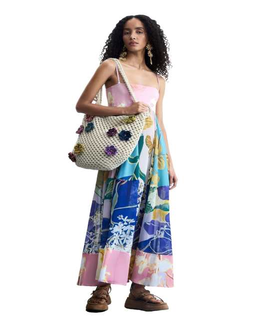 Desigual - Robe longue à imprimé - Multicolore