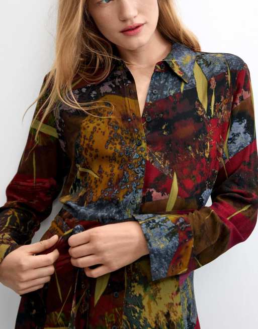 Desigual robe midi à manches maxi verte, 3 de 3