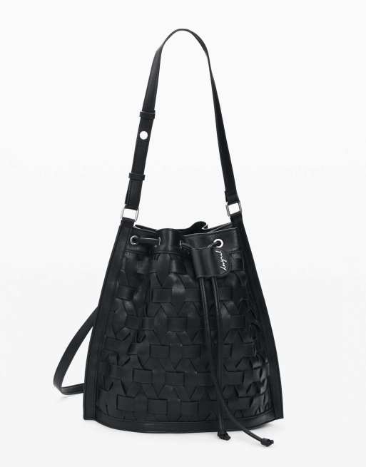 Desigual Rucksack mit Flechtoptik in Schwarz, 3 von 4