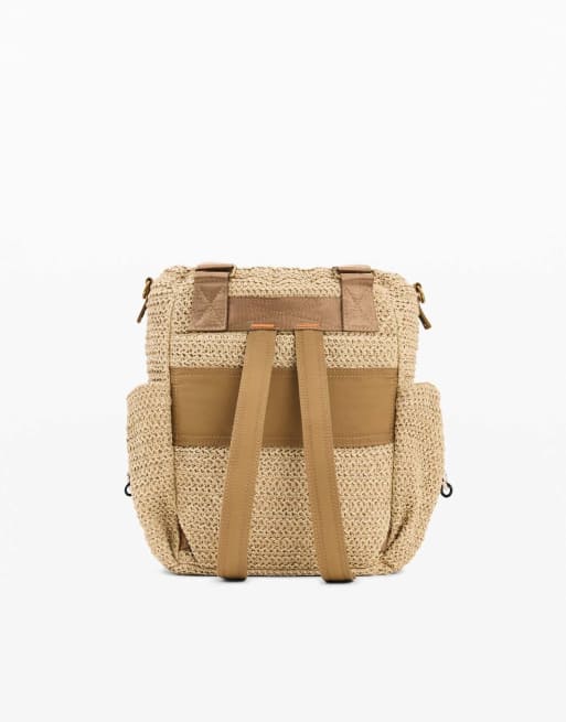 Desigual sac à dos en raphia beige, 2 de 4