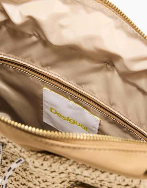 Desigual sac à dos en raphia beige, 4 de 4
