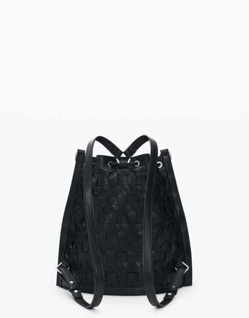 Desigual sac à dos tressé noir, 2 de 4