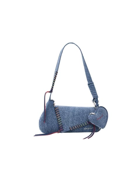 Desigual - Sac en jean brodé - Bleu - view 1