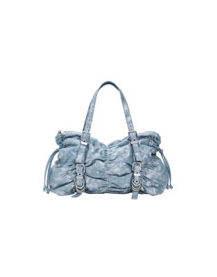 Desigual - Sac en jean froncé - Bleu