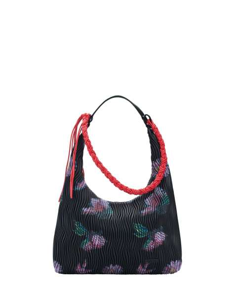 Desigual sac ovale moyen texturé noir - view 1
