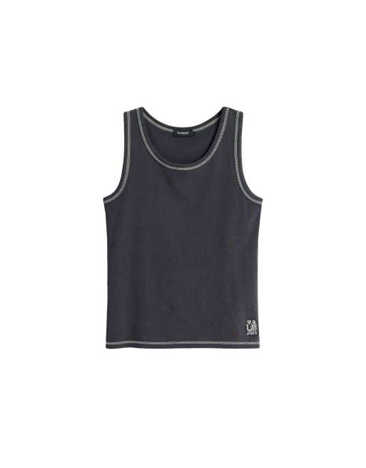 Desigual – Schwarzes Trägershirt mit Logo, 4 von 4