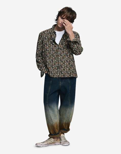 Desigual Shirt for men jacquard in green