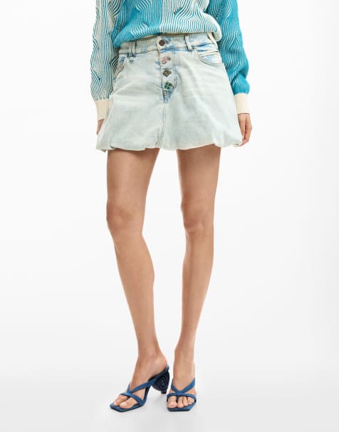 Desigual Short denim skirt in blue - view 1