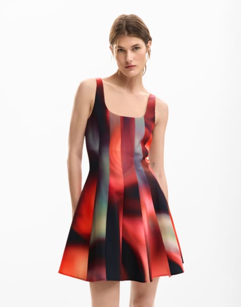 Desigual Short dress panels in black - view 1