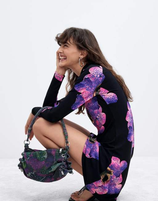 Desigual Short floral dress m. c. lacroix in black, 3 of 3