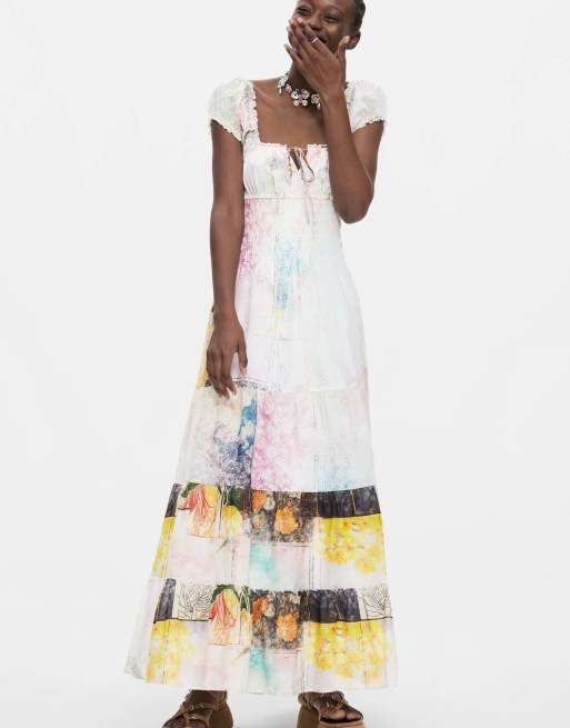 Desigual Short sleeve dress 100% cotton in multicolored