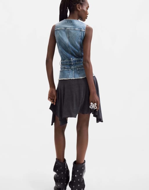 Desigual Sleeveless denim dress 100% cotton in blue, 2 of 4