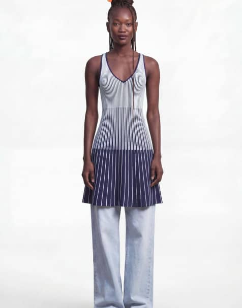 Desigual Sleeveless knit dress in blue - view 1