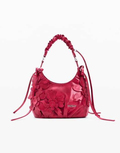 Desigual Small bag flower appliqués in red - view 1