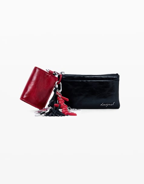 Desigual Small charm wallet in black - view 1