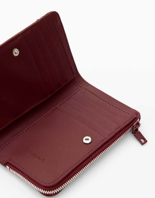 Desigual Small shiny bow wallet in red, 2 of 4