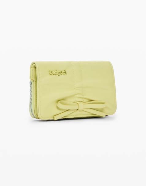 Desigual Small wallet with shiny bow in green - view 1
