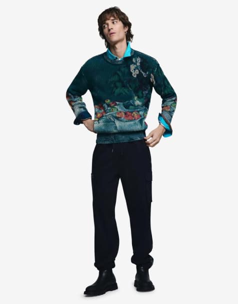 Desigual – Still Life – Strukturierter Pullover in Blau - view 1