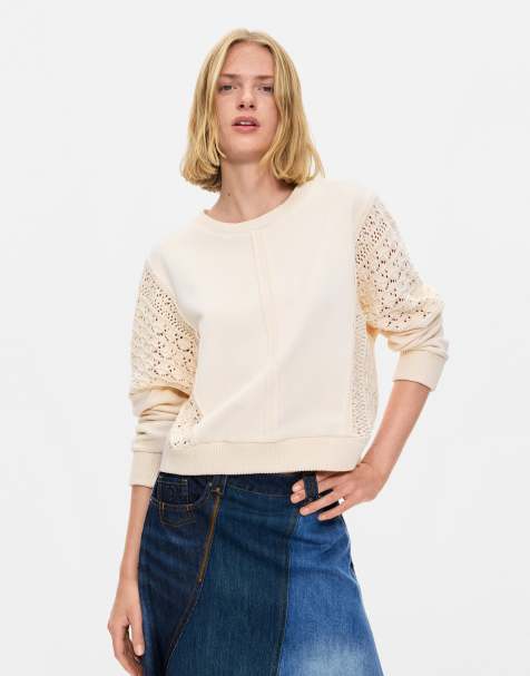 Desigual sweater 100% katoen in wit - view 1