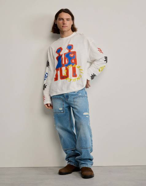 Desigual – T-Shirt aus Baumwolle in Weiß mit Print - view 1